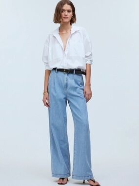 Madewell The Harlow Wide-Leg Jean: Airy Denim Edition Size 27
